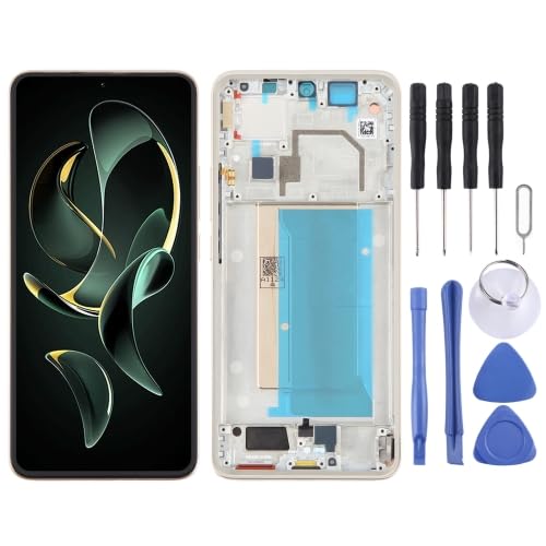 ICBAYXTS YXNCJP YXLGNDD for Xiao mi 13T AMOLED Material LCD Screen Digitizer Volle Montage mit Rahmen(Gold) von ICBAYXTS