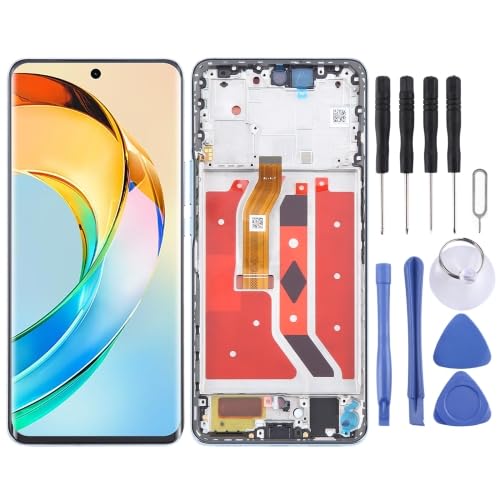ICBAYXTS YXNCJP ZDSNAD for Honor X50 LCD Screen Digitizer Komplettbaugruppe mit Rahmen(Blue) von ICBAYXTS
