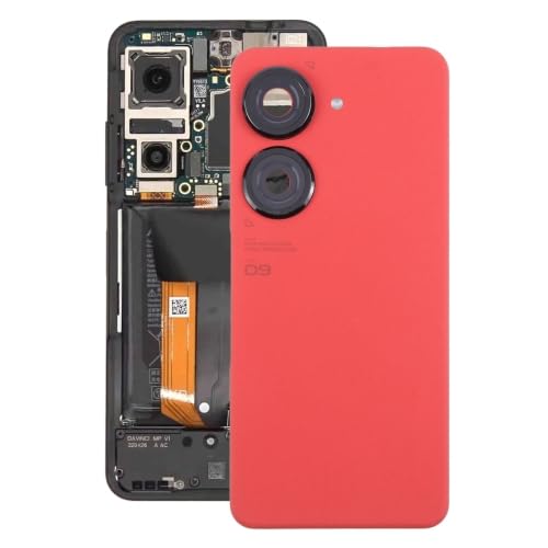 ICBAYXTS ZYGXJP KXDSGFA for Zenfone9 AI2202 Akku-Rückseite mit Kamera-Objektiv-Abdeckung(Red) von ICBAYXTS