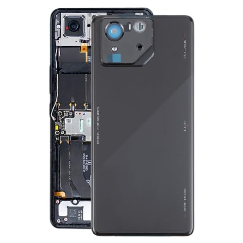 ZYGXJP LXKQFXMS for ROG Phone8 Pro AI2401 AI2401_A Global Glas-Akku-Rückabdeckung mit Kamerarahmen(Bright Black) von ICBAYXTS