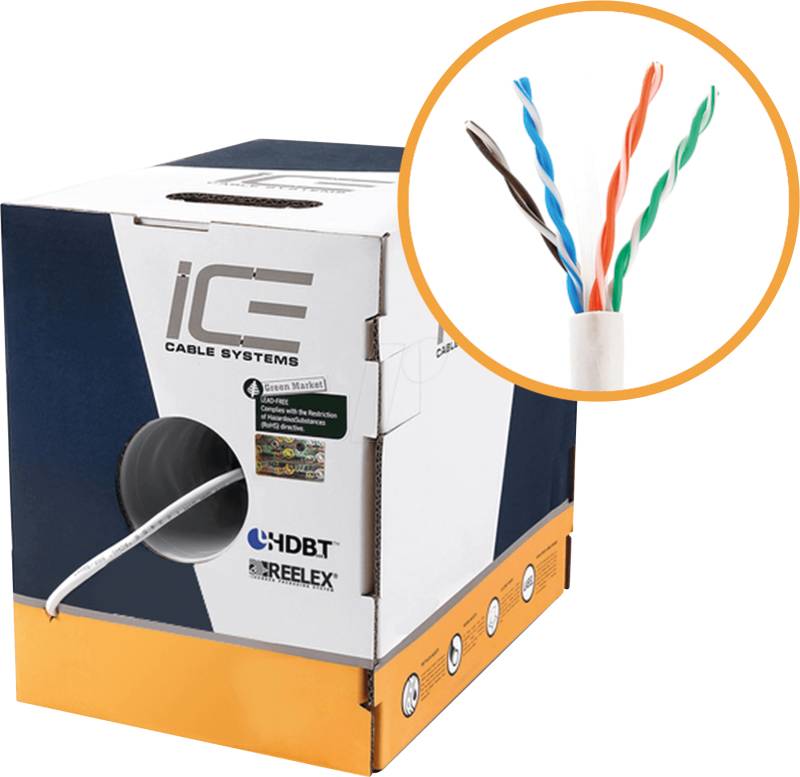 ICE CAT6A BL - Cat.6A Verlegekabel, UTP, 23AWG, 305 m von ICE CABLE