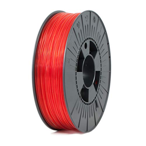 ICE FILAMENTS, ABS+ Filament, 3D Drucker Filament, 1.75mm, 0.75kg, Transparent Romantic Red (Transparentes Rot) von ICE FILAMENTS