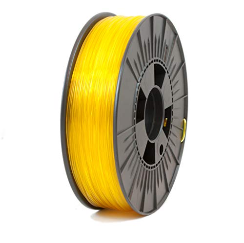 ICE FILAMENTS, PETG Filament, 3D Drucker Filament, 1.75mm, 0.75kg, Transparent Young Yellow (Transparentes Gelb) von ICE FILAMENTS