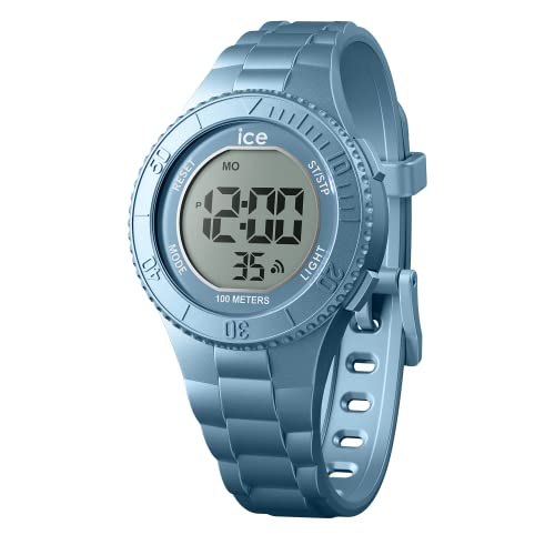 Ice-Watch - ICE digit Blue metallic - Blaue Jungenuhr mit Plastikarmband - 021278 (Small) von ICE-WATCH