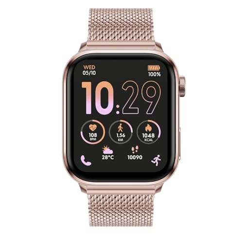 Ice-Watch - ICE smart 3.0 Rose gold Milanese 1.78 AMOLED GPS - Rechteckige, roségoldene Connected Watch für Damen mit Metallarmband - 024304 (1.78 Zoll) von ICE-WATCH
