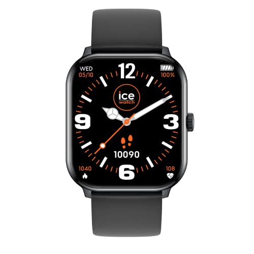 Ice-Watch - ICE smart Black - Schwarze Smartwatch für Herren/Unisex mit Silikonarmband - 021409 (1,85") von Ice-Watch