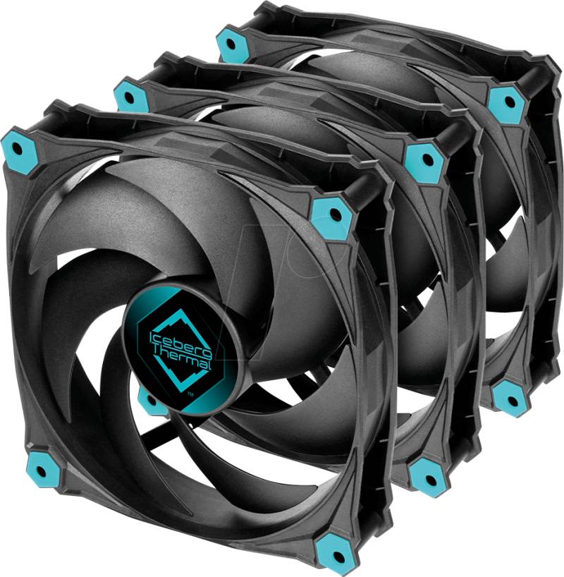 ICT 71840 - Iceberg Thermal IceGALE Silent Gehäuselüfter, 120 mm, 3er Pack von ICEBERG THERMAL