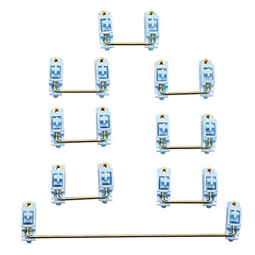 ICECHEN Leiterplattenschrauben, vergoldet, transparent, im Stabilisator, für Mechanik, personalisierbar, 2U, 6,25U, für 104/108/96 (blau) von ICECHEN