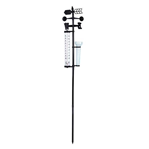 Wetterstation, Wetterstation, Regenmesser, Windanzeige, Regen und Thermometer für Garten, Bauernhof, Feld von ICECHEN