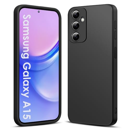 ICEDIO Hülle für Samsung Galaxy A15 5G/4G 6,5 Zoll, Ultra Dünn Flüssig Weiche Silikon Handyhülle with Microfiber Lining Stoßfeste Kratzfest Anti-Fingerabdruck Case für Samsung Galaxy A15 Schwarz ICEDIO Hülle für Samsung Galaxy A15 5G/4G 6,5 Zoll, Ultra Dünn Flüssig Weiche Silikon Handyhülle with Microfiber Lining Stoßfeste Kratzfest Anti-Fingerabdruck Case für Samsung Galaxy A15 Schwarz von ICEDIO