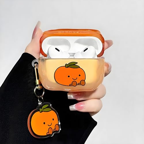 ICEELEC Kompatibel mit AirPods Pro 2 Hülle, Fresh Summer Juicy Orange AirPods Pro 2 Generation Schutzhülle mit Schlüsselanhänger für Mädchen und Frauen, stoßfeste Headset-Abdeckung für Airpods Pro 2 ICEELEC Kompatibel mit AirPods Pro 2 Hülle, Fresh Summer Juicy Orange AirPods Pro 2 Generation Schutzhülle mit Schlüsselanhänger für Mädchen und Frauen, stoßfeste Headset-Abdeckung für Airpods Pro 2 von ICEELEC