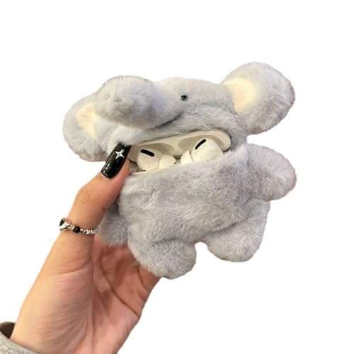 ICEELEC Kompatibel mit AirPods Pro 2 Hülle, niedlicher Plüsch-Elefant AirPods Pro 2 Generation Schutzhülle mit Schlüsselanhänger für Mädchen, stoßfeste Headset-Abdeckung für Airpods Pro 2 Gen ICEELEC Kompatibel mit AirPods Pro 2 Hülle, niedlicher Plüsch-Elefant AirPods Pro 2 Generation Schutzhülle mit Schlüsselanhänger für Mädchen, stoßfeste Headset-Abdeckung für Airpods Pro 2 Gen von ICEELEC