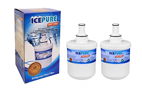 2 Pack Samsung AquaPure DA2900003G Plus Compatible Water Filter Refrigerator RFC1100A von ICEPURE