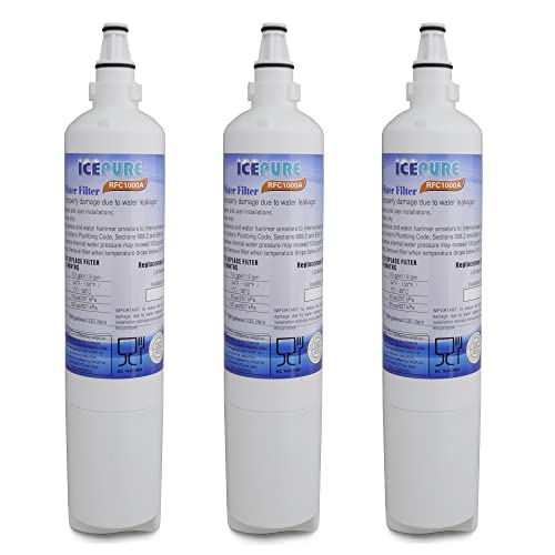 3 Pack LG LT600P 6 month 300 Gallon Capacity Replacement Refrigerator Water Filter RFC1000A von ICEPURE