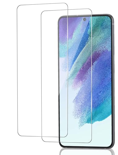 ICESPRING 2 Stück für Panzerglas für Samsung Galaxy S21 FE Schutzfolie, Fingerabdruck-ID Panzerfolie für Samsung S21 FE Folie, 9H Härte Schutzglas für Galaxy S21 FE Panzer Schutz Glas von ICESPRING