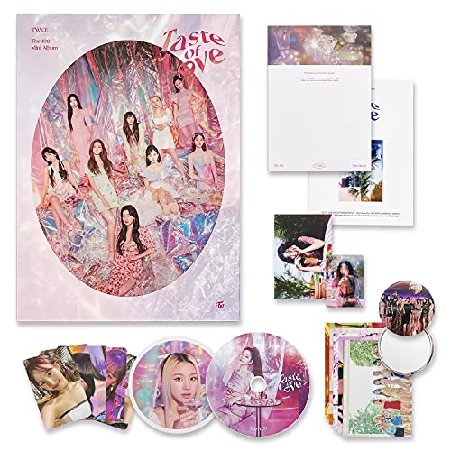 TWICE 10th Mini Album - Taste of Love [ In Love Ver. ] Photobook + CD-R + Booklet + Lenticular + Tasting Card + Coaster + Photocard von ICEWIL