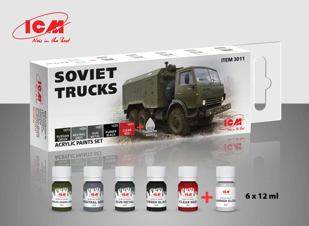 Acrylic paint set -Soviet trucks (6 x 12ml) von ICM