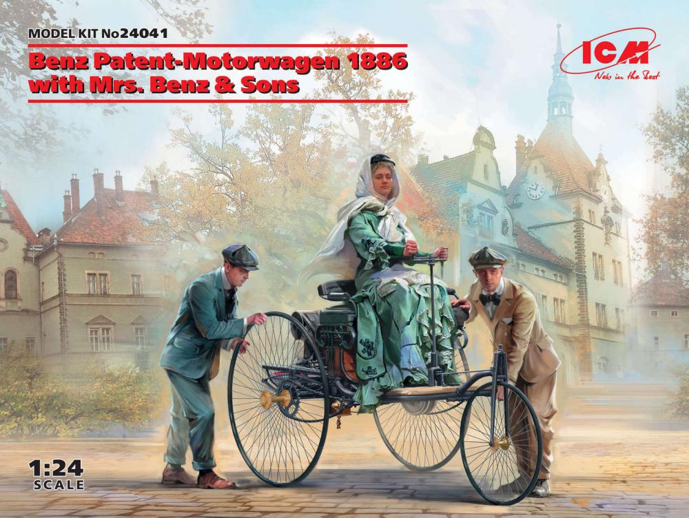 Benz Patent-Motorwagen 1886 with Mrs. Benz & Sons von ICM