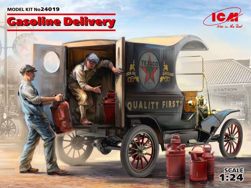 Gasoline Delivery, Model T 1912 Delivery Car w. American Gasoline Loaders - Limited von ICM