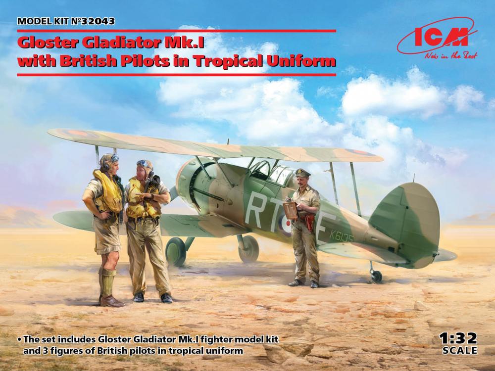 Gloster Gladiator Mk.I with British Pilots in Tropical Uniform Gloster Gladiator Mk.I with British Pilots in Tropical Uniform von ICM