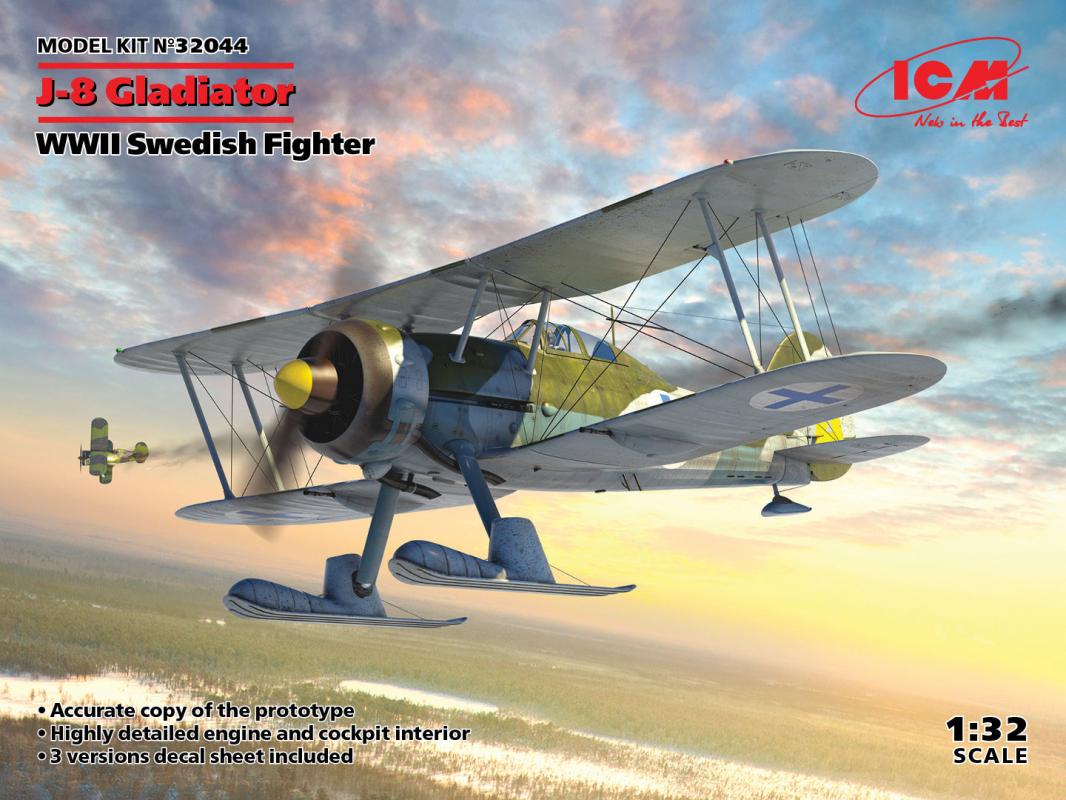 J-8 Gladiator, WWII Swedish Fighter von ICM
