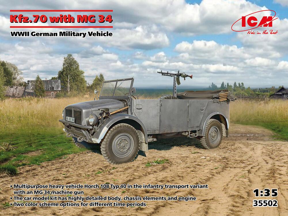 Kfz.70 with MG 34, WWII German Military Vehicle von ICM