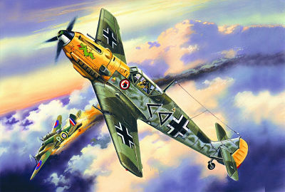 Messerschmitt Bf 109 E-4, WWII German Fighter von ICM