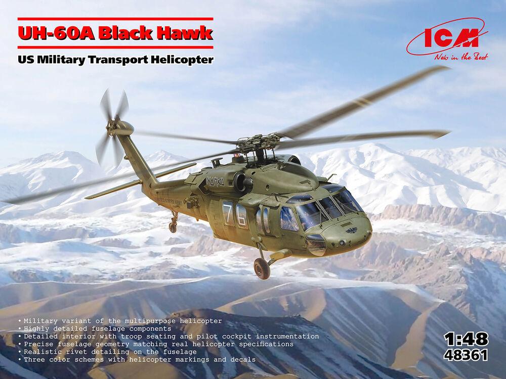 UH-60A Black Hawk, US Military Transport Helicopter von ICM