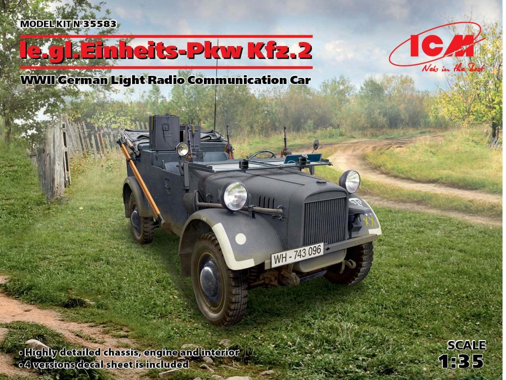 le.gl.Einheitz-Pkw KFZ.2 - WWII German Light Radio Communication Car von ICM