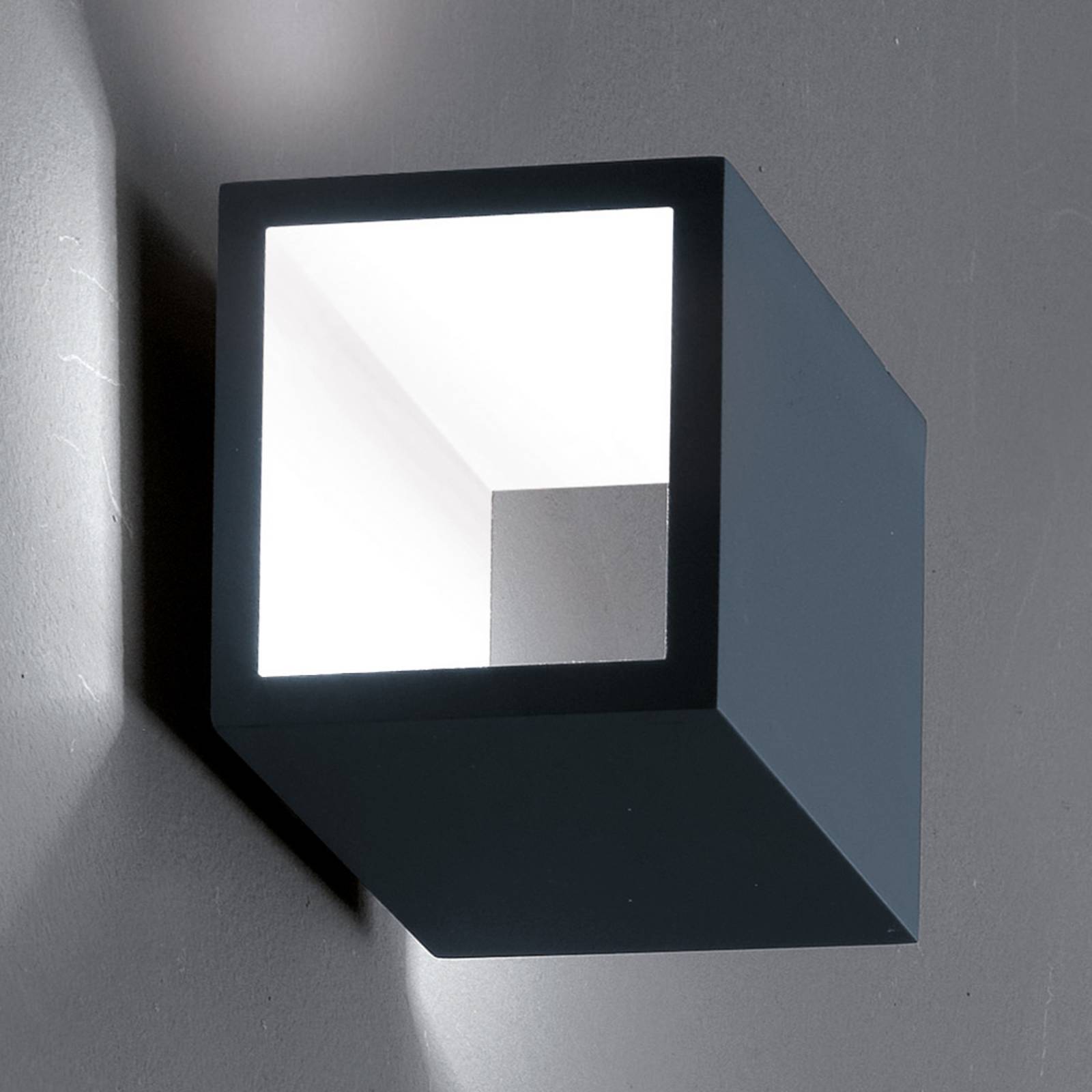 ICONE Cubò LED-Wandleuchte, 10 W, titan/weiß von ICONE