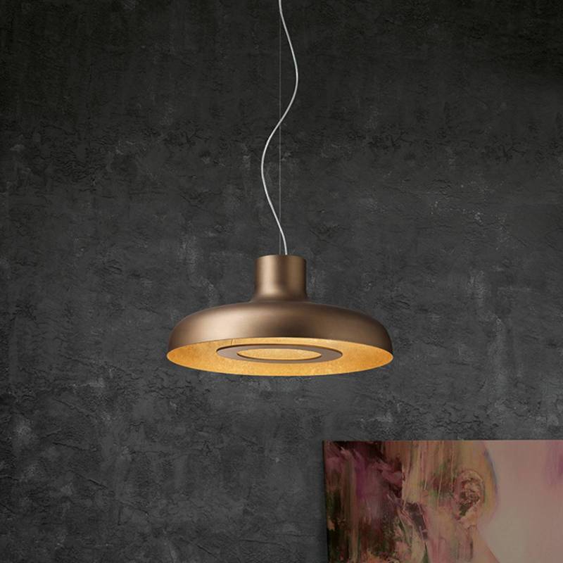 ICONE Duetto LED-Hängelampe 927 Ø55cm bronze/gold von ICONE