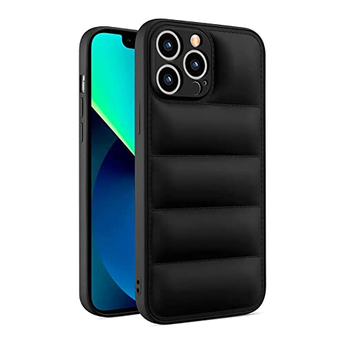 ICOVERI Schutzhülle für iPhone 12 Pro Max Puffer, TPU-Hülle mit Luftblase für zusätzlichen Schutz, kompatibel mit iPhone 12 Pro MAX Puffer Case iPhone, Schutz Kamera, Stoßfest, Schwarz von ICOVERI