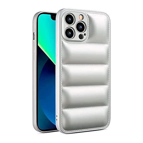 ICOVERI Schutzhülle für iPhone 12 Pro Max Puffer, TPU-Hülle mit Luftblase für zusätzlichen Schutz, kompatibel mit iPhone 12 Pro MAX Puffer Case iPhone, Schutz vor Stößen, Silber von ICOVERI