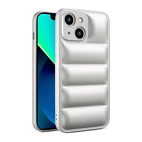 ICOVERI Schutzhülle für iPhone 13 Puffer, TPU-Schutzhülle mit Luftblasen für zusätzlichen Schutz, kompatibel mit iPhone 13 Puffer Case iPhone, Kameraschutz, stoßfest, Silber von ICOVERI