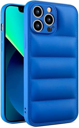 ICOVERI Schutzhülle für iPhone 14 Pro Puffer, TPU-Schutzhülle mit Luftblasen, extra Schutzhülle, kompatibel mit iPhone 14 Pro Puffer Case, iPhone, Kameraschutz, stoßfest, Blau von ICOVERI