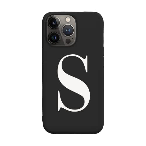 ICOVERI Schwarz Buchstabe S Hülle für iPhone 13 Pro, Carcassa Silikon Initiale Buchstabe S für iPhone 13 Pro Farbe Schwarz ICOVERI Schwarz Buchstabe S Hülle für iPhone 13 Pro, Carcassa Silikon Initiale Buchstabe S für iPhone 13 Pro Farbe Schwarz von ICOVERI