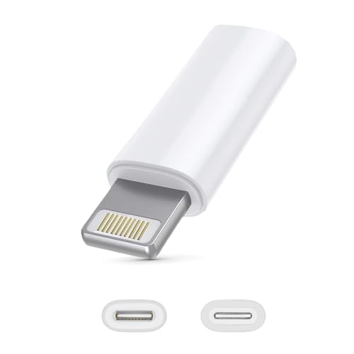ICOVERI USB C auf Light-Ning Adapter, Adapter Buchse USB C auf Light-Ning auf Stecker, kompatibel mit Apple Series und Android (USB C auf Light-Ning Adapter) von ICOVERI
