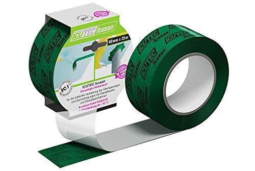 ICUTEC Klebeband Icusan 60 mm x 25 m I Hochleistungsklebeband für Dampfsperrfolien I Profi-Qualität mit extrem hoher Klebkraft I Lösemittelfrei und Verarbeitung ab -10°C ICUTEC Klebeband Icusan 60 mm x 25 m I Hochleistungsklebeband für Dampfsperrfolien I Profi-Qualität mit extrem hoher Klebkraft I Lösemittelfrei und Verarbeitung ab -10°C von ICUTEC