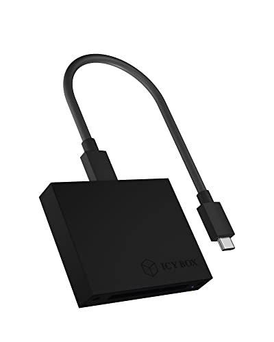ICY 60515 BOX USB 3.1 CFast Card Reader, CFast 2.0, USB 3.1 Gen2 (10 Gbit/s), USB-C & USB-A, Aluminium, Schwarz von ICY BOX