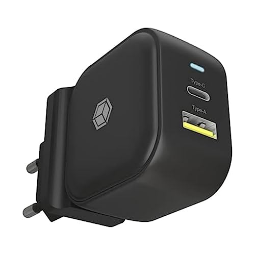 ICY BOX 38W 2-Port USB-C & USB-A Ladegerät, Schnellladegerät mit Power Delivery & Quick Charge 3.0, USB Charger/Netzteil für iPhone, iPad, Handy, Tablet, Laptop und viele mehr, IB-PS106-PD von ICY BOX
