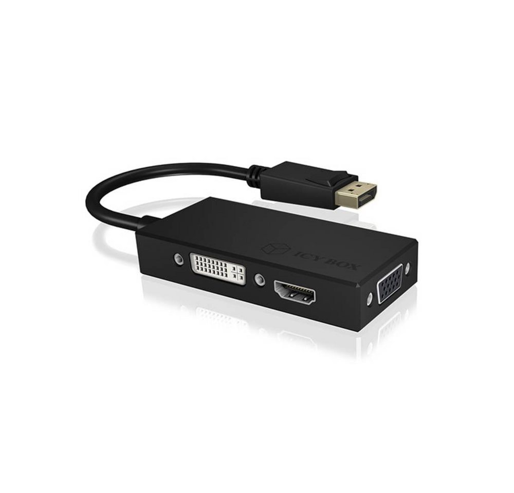 ICY BOX DisplayPort DVI-D + VGA (D-Sub) + HDMI USB-Adapter von ICY BOX