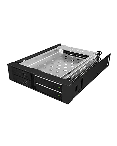 ICY BOX Dual HDD & SSD Wechselrahmen, 2x 2,5 Zoll in 1x 3,5 Zoll Schacht mit Fronttür, SATA, Metall, Schwarz ICY BOX Dual HDD & SSD Wechselrahmen, 2x 2,5 Zoll in 1x 3,5 Zoll Schacht mit Fronttür, SATA, Metall, Schwarz von ICY BOX