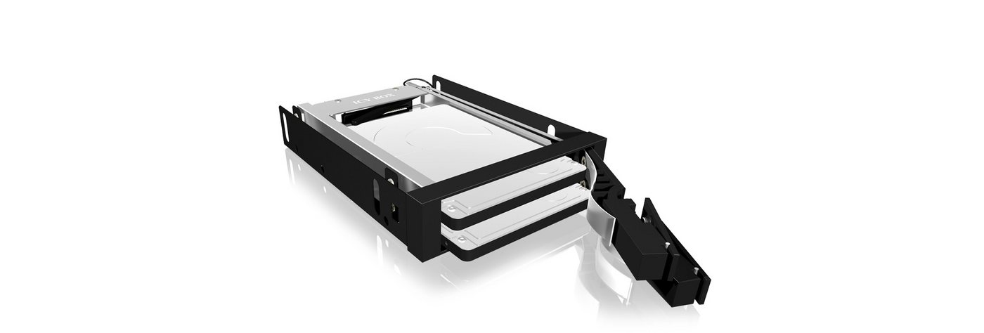 ICY BOX Festplatten-Wechselrahmen IB-2227STS We-Ra. IcyBox 2x6,3cm SATAI-III in 3,5" IB-2227StS (b) von ICY BOX