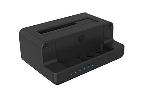 ICY BOX HDD/M.2 NVMe SSD Docking Station USB 3.2 Gen 2 (10 Gbit/s), Festplatten Klonstation und Lesegerät (SATA 2,5/3,5 Zoll und M.2 NVMe), Extern, Adapter, USB-C, USB-A, IB-2914MSCL-C31 von ICY BOX