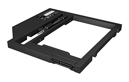 ICY BOX IB-AC649 Notebookadapter Fuer 6,35 cm 2,5 Zoll HDD/SSD mit Bauhoehe 7-9 cm in einem 9-9,5 mm DVD-Schacht von ICY BOX