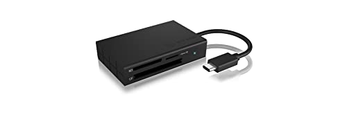 ICY BOX IB-CR401-C3 USB 3.0 Type-C Kartenleser für CF, SD und microSD Speicherkarten, SD 4.0/UHS-II, Aluminium, integriertes Kabel, schwarz ICY BOX IB-CR401-C3 USB 3.0 Type-C Kartenleser für CF, SD und microSD Speicherkarten, SD 4.0/UHS-II, Aluminium, integriertes Kabel, schwarz von ICY BOX