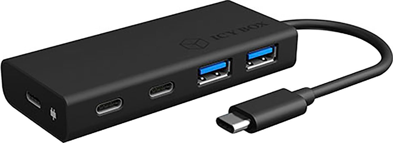 ICY BOX ICY BOX Type-C Hub zu 2x Type-C, 2x Type-A Anschlüssen, 1x USB PD 60W USB-Adapter USB-C von ICY BOX