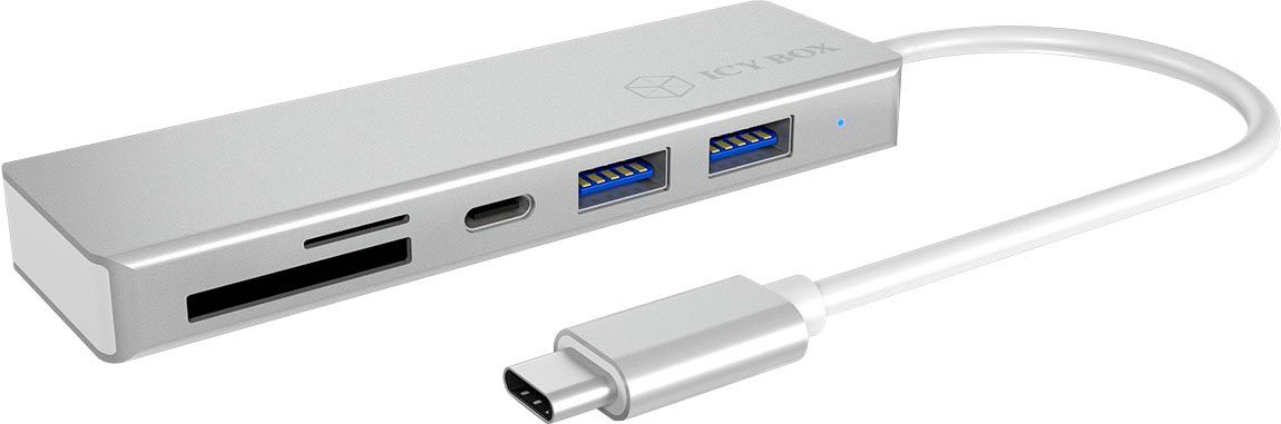 ICY BOX ICY BOX USB Type-C Hub mit 3 USB 3.0 Anschlüssen und Multi-Kartenleser Computer-Adapter von ICY BOX