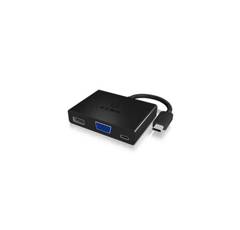 ICY BOX Laptop-Dockingstation IB-DK4032-CPD, (1 St), USB 3.0 zu USB 3.0 Type-A VGA USB Type-C, Combo Adapter für Notebooks von ICY BOX