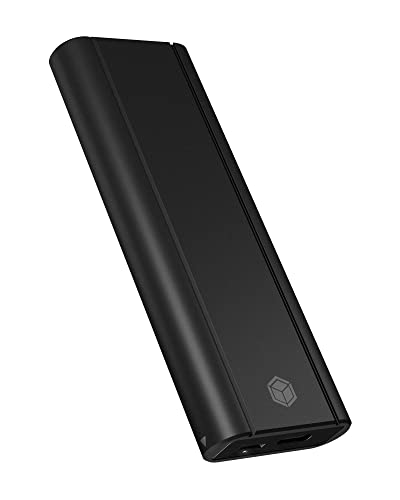 ICY BOX M.2 SSD/NVMe Gehäuse, USB 3.2 (10 Gbit/s), Werkzeuglos, Kühlsystem, USB-C, USB-A, PCIe, M-Key, Extern, NVMe Adapter, Aluminium, Schwarz, IB-1807MT-C31 von ICY BOX